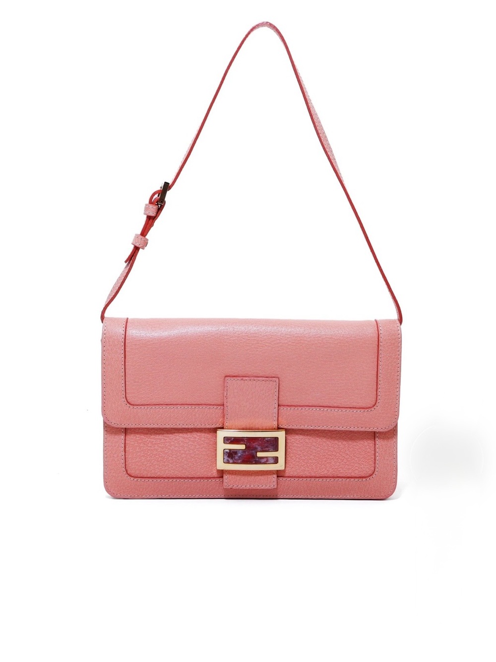 Fendi Leather Baguette Shoulder Bag